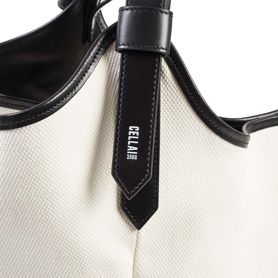 Aris canvas white dettaglio cellai borse Aris canvas white dettaglio cellai borse